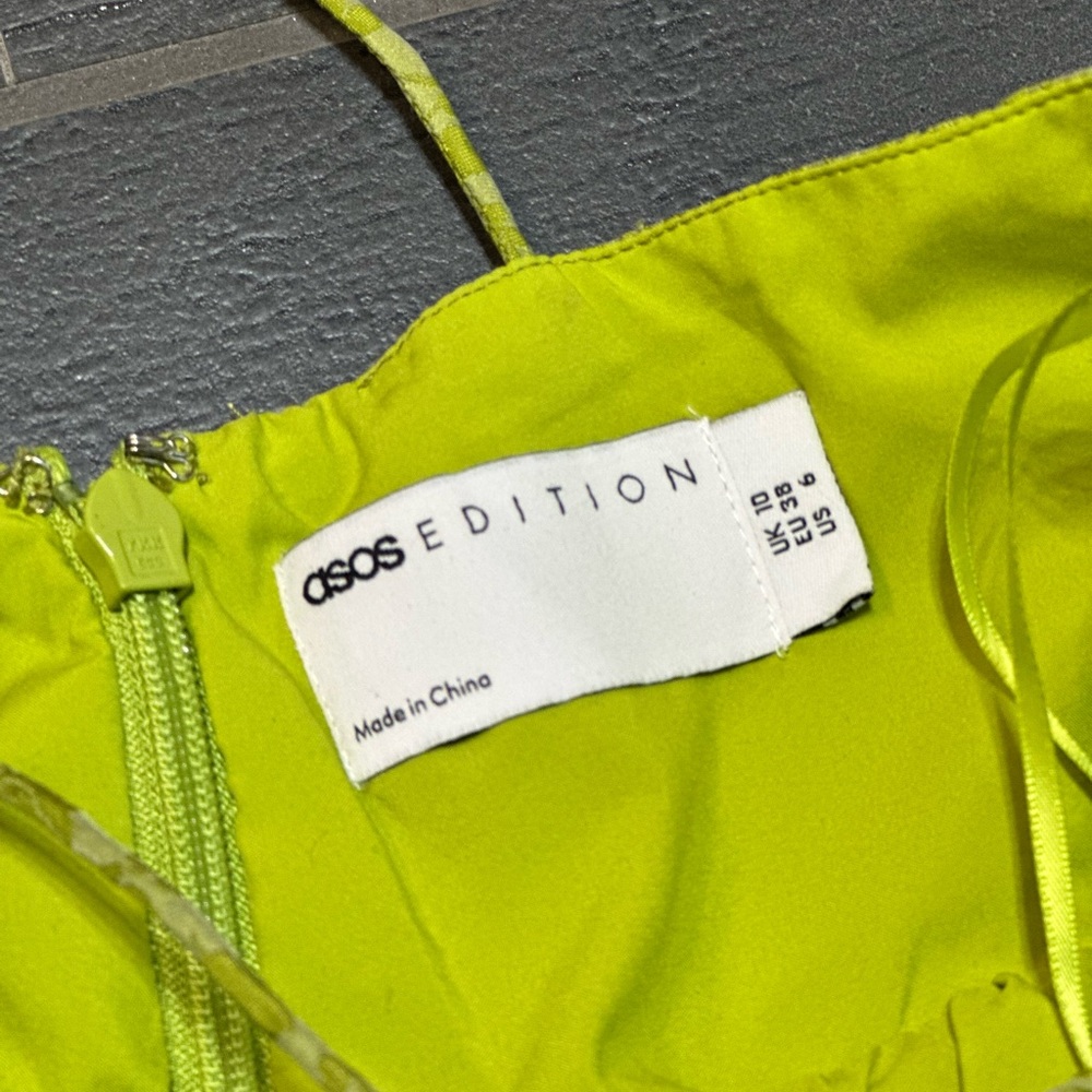 ASOS Yellow Ruched Sundress Spaghetti Strap - Picture 4 of 12
